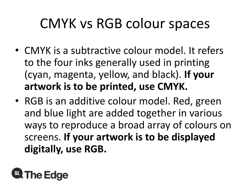 cmyk vs rgb colour spaces
