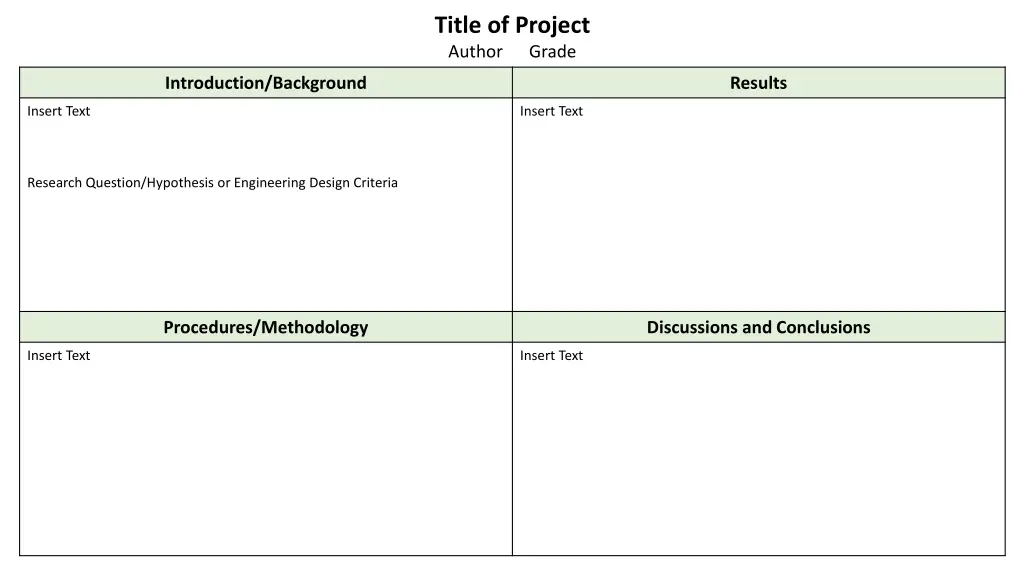 title of project author grade 1
