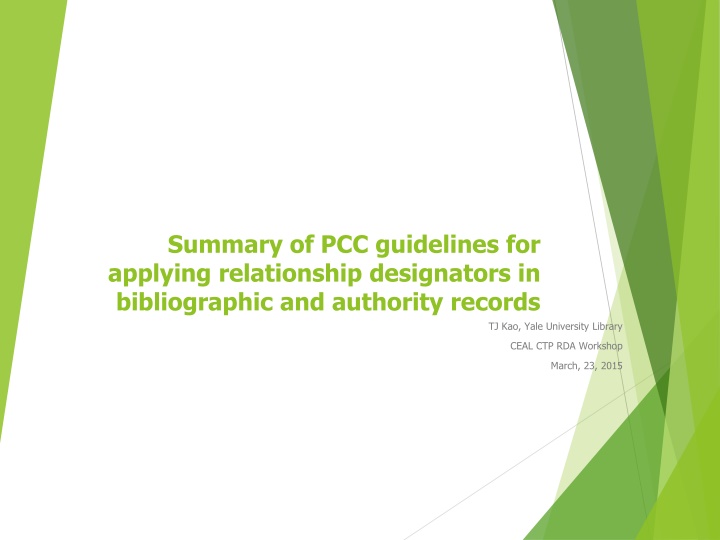 summary of pcc guidelines for applying