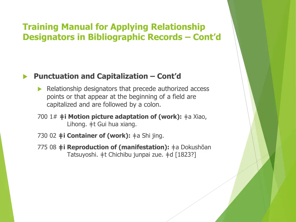 training manual for applying relationship 11