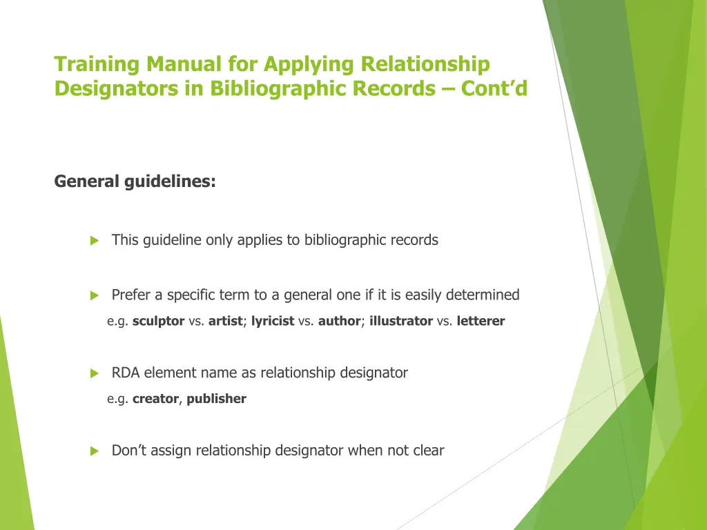 training manual for applying relationship 2