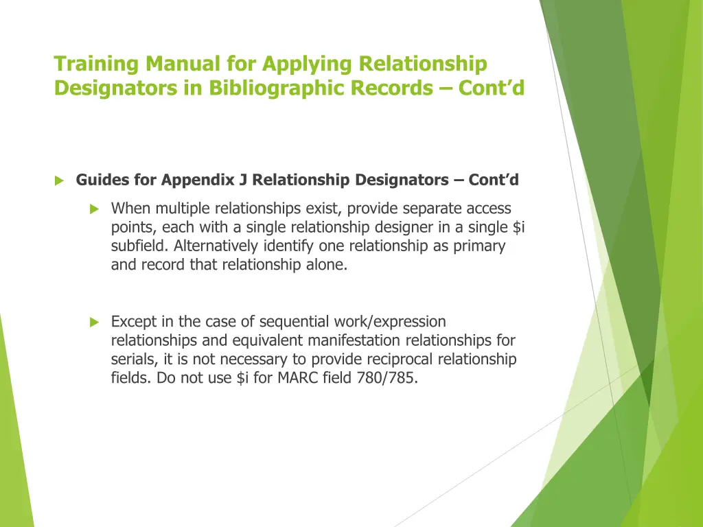 training manual for applying relationship 7