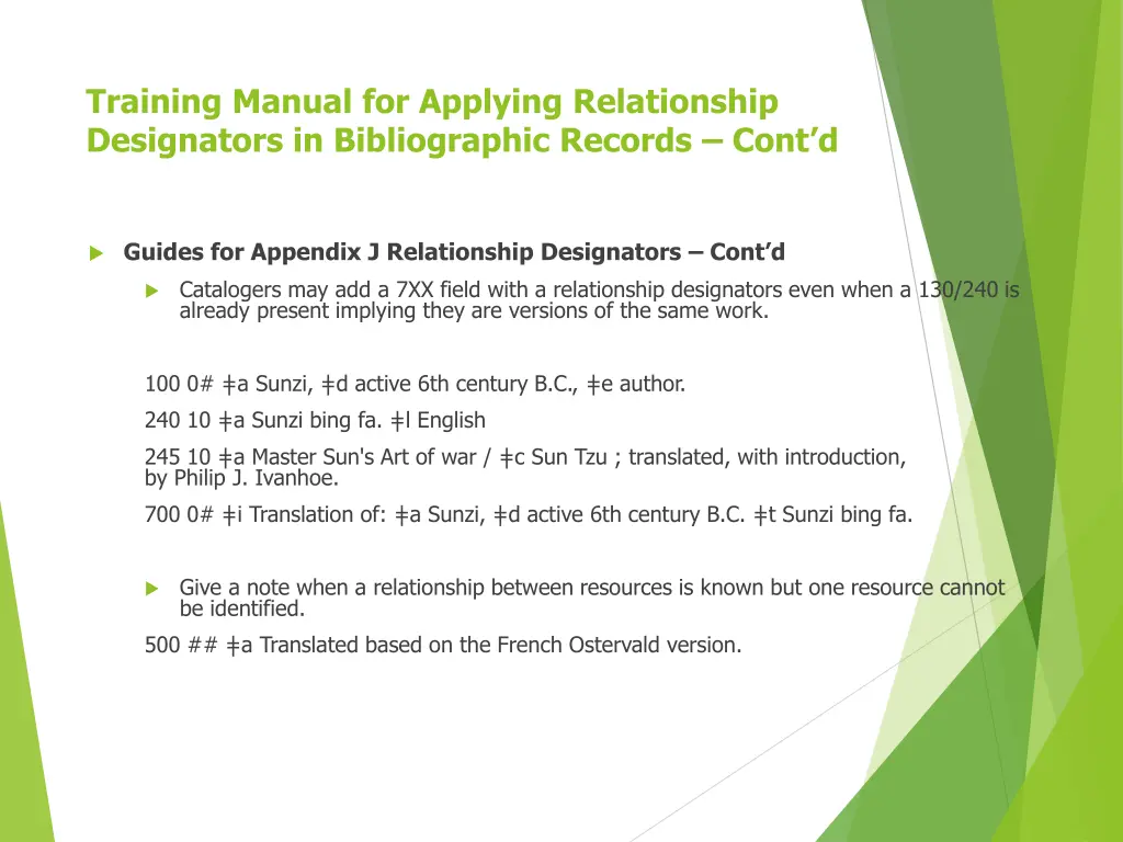 training manual for applying relationship 8