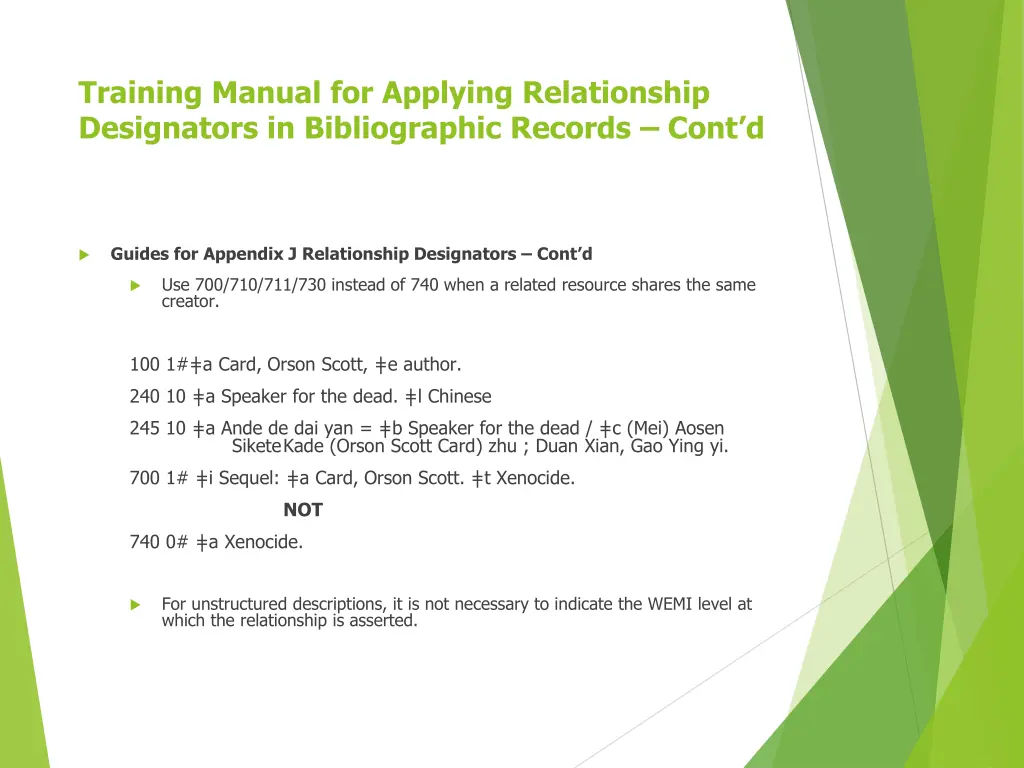 training manual for applying relationship 9