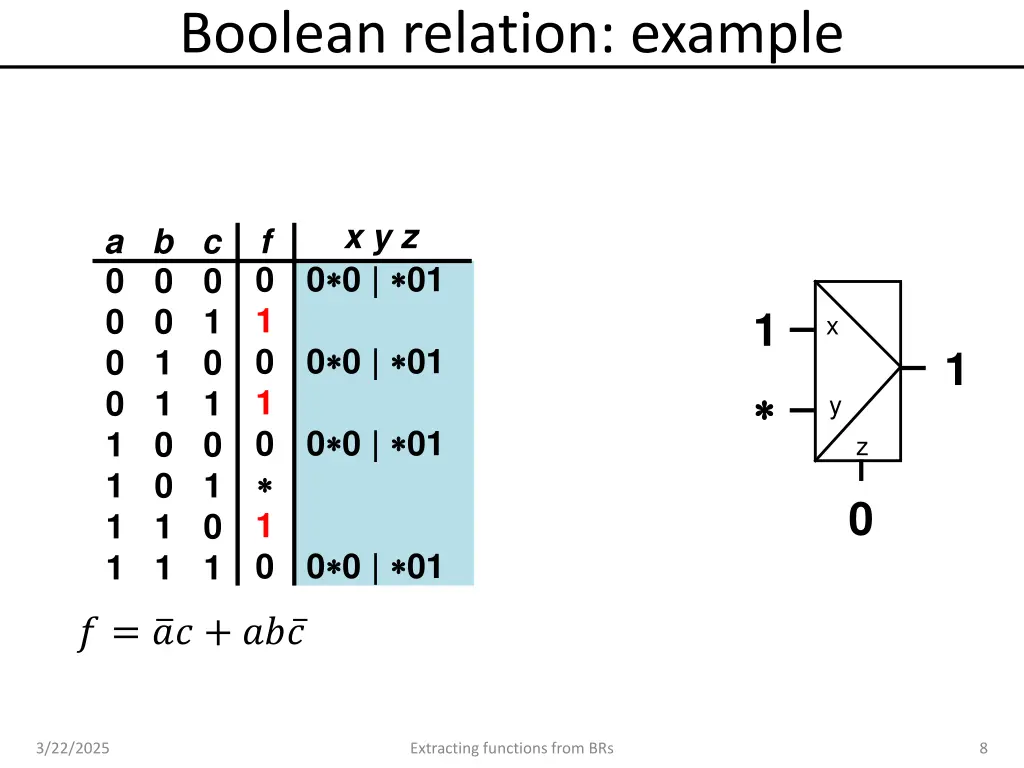 boolean relation example 6