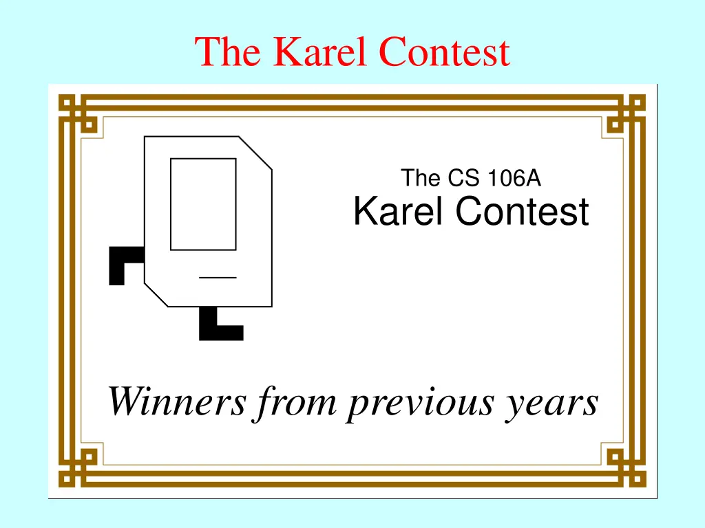 the karel contest