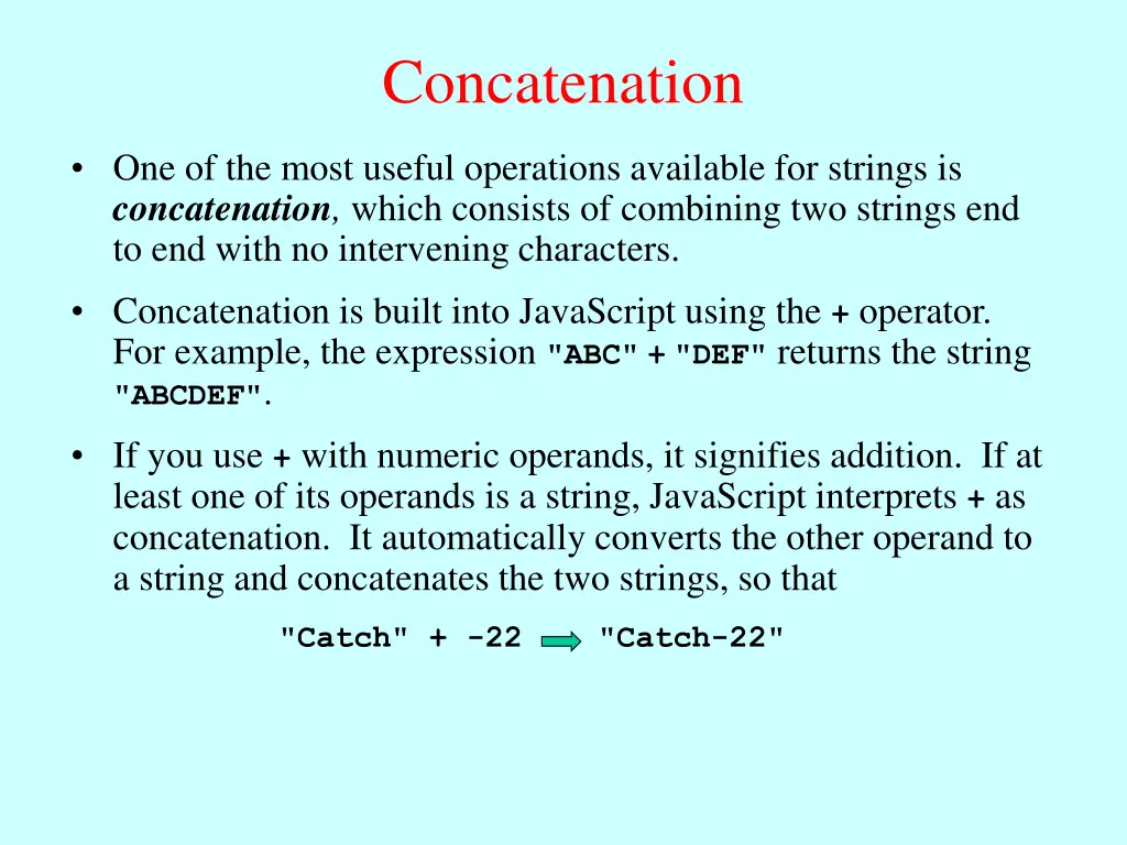 concatenation