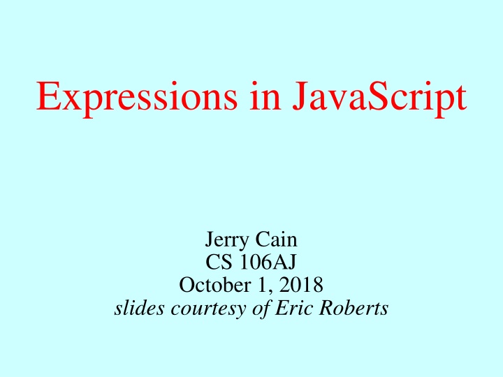 expressions in javascript