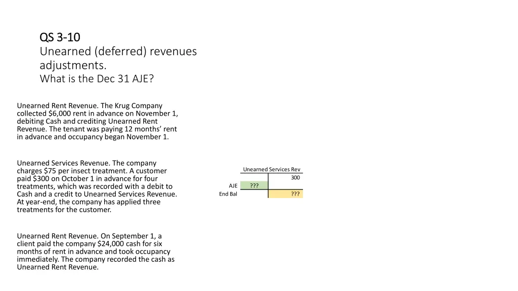 qs 3 qs 3 10 unearned deferred revenues 1