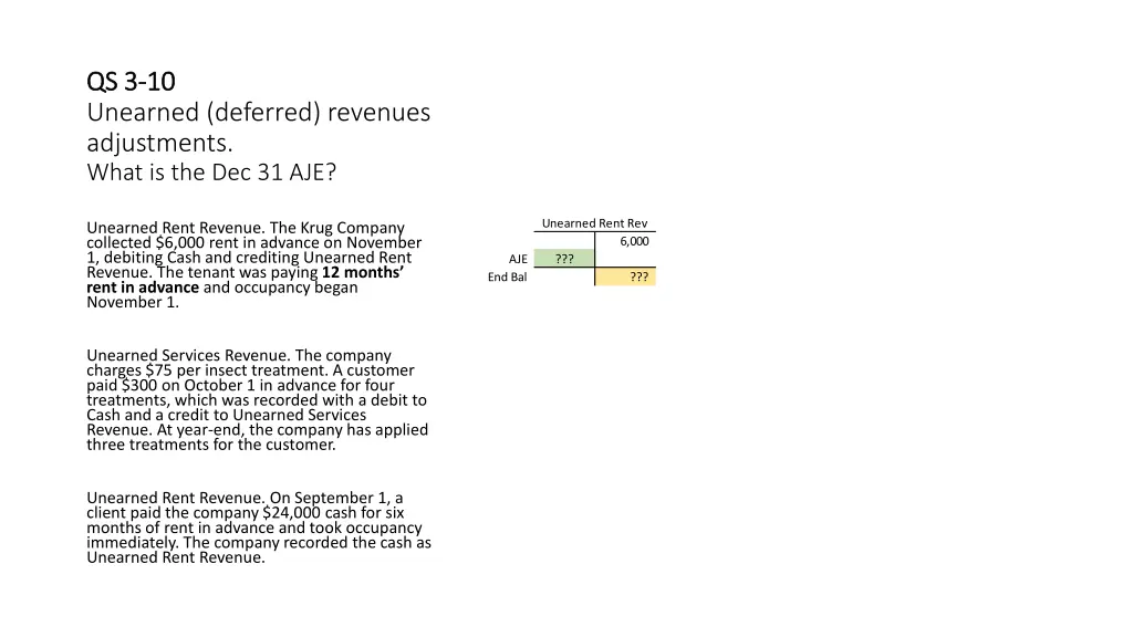 qs 3 qs 3 10 unearned deferred revenues