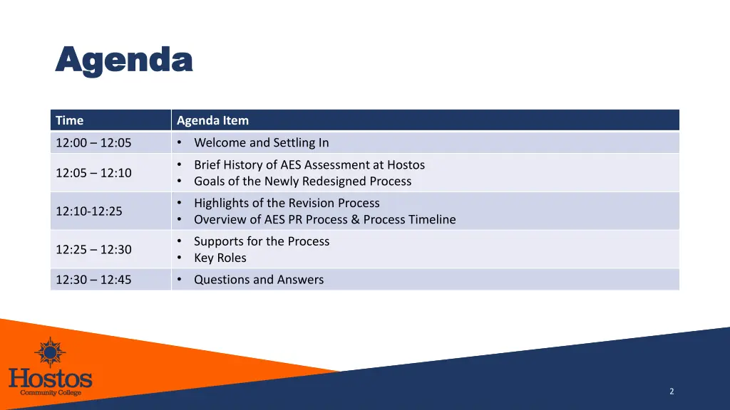 agenda agenda