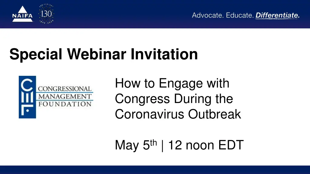 special webinar invitation