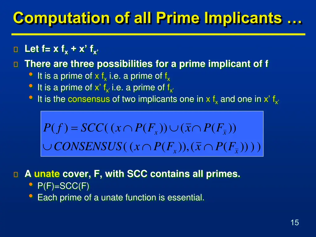 computation of all prime implicants