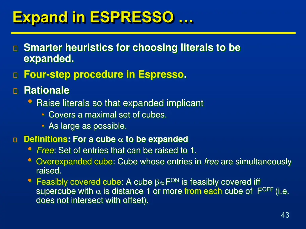 expand in espresso