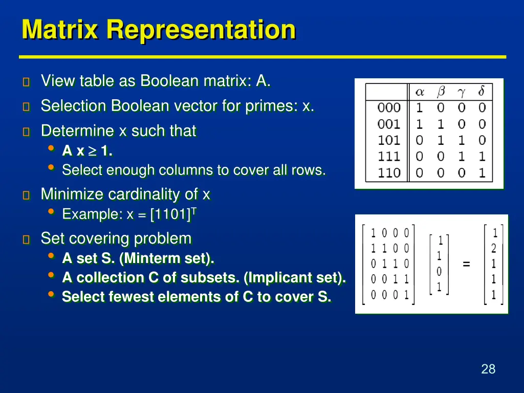 matrix representation