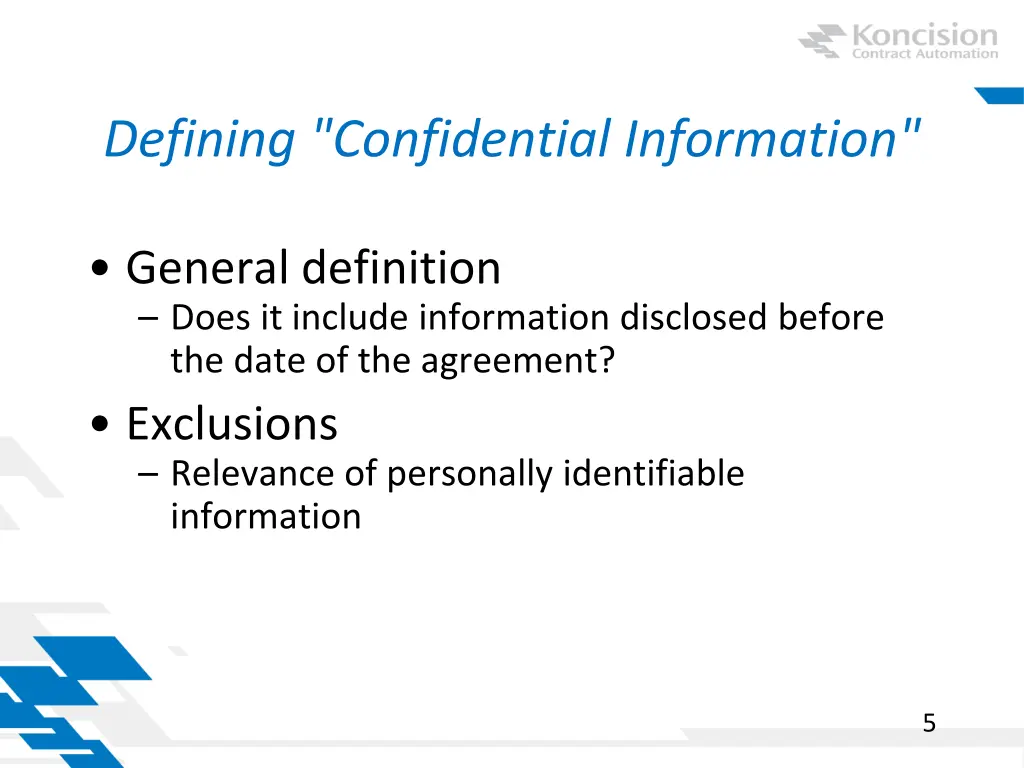defining confidential information