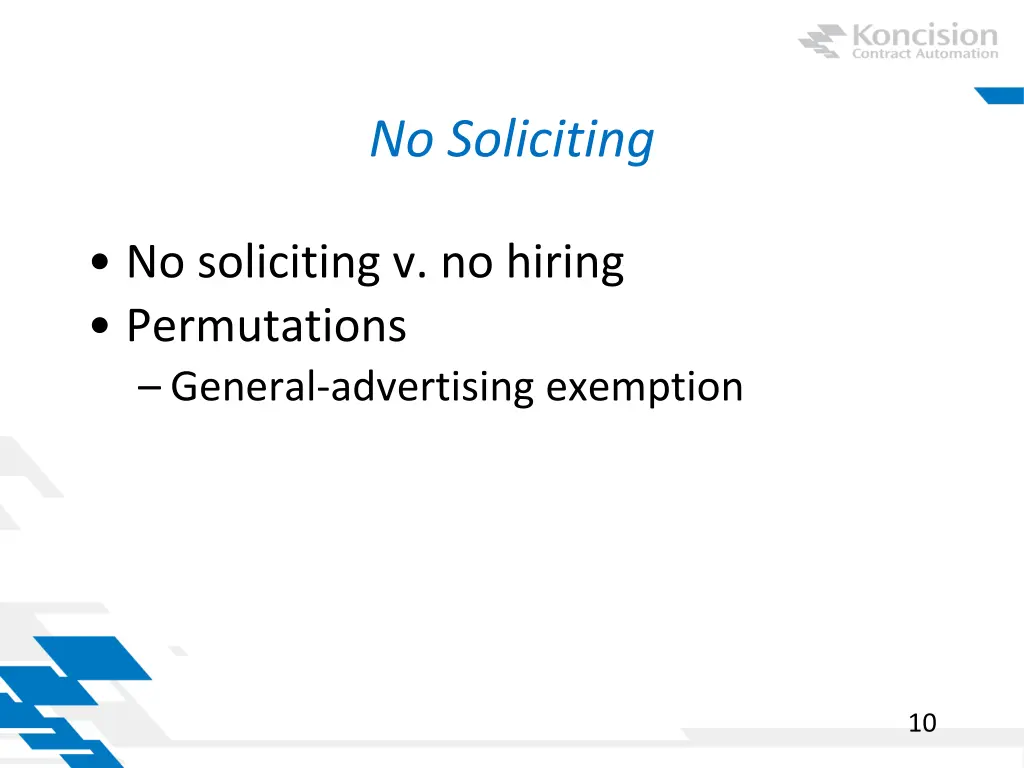 no soliciting