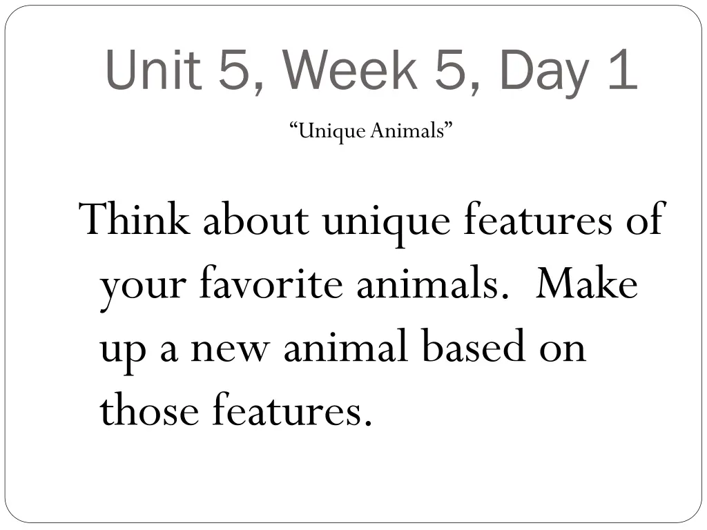 unit 5 week 5 day 1