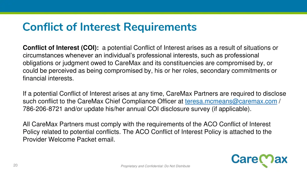 conflict of interest requirements