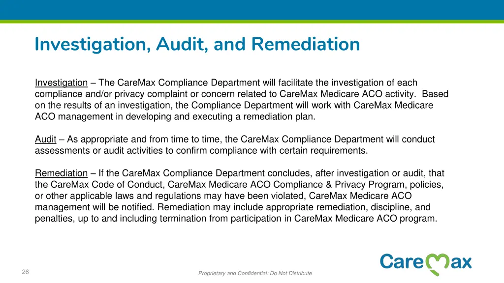 investigation audit and remediation