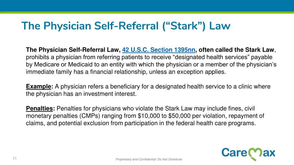 the physician self referral stark law