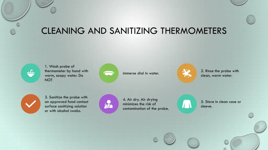cleaning and sanitizing thermometers
