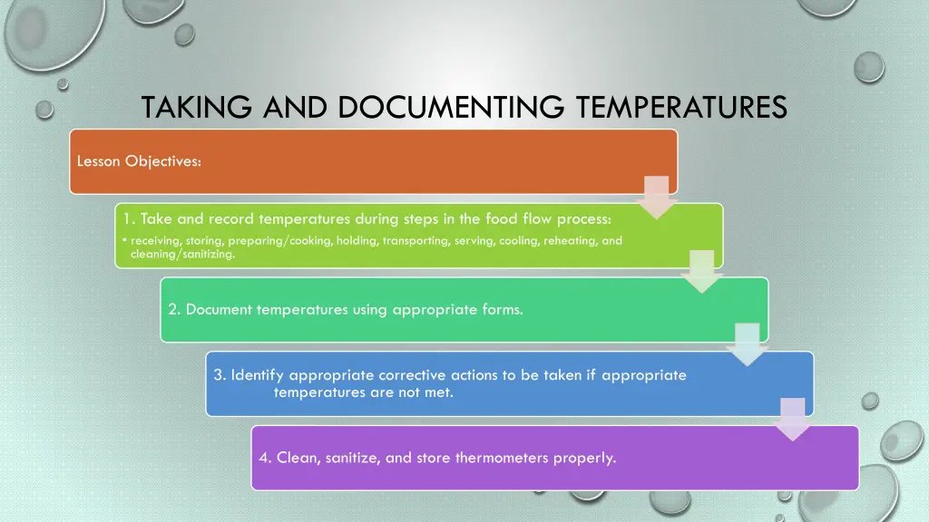 taking and documenting temperatures