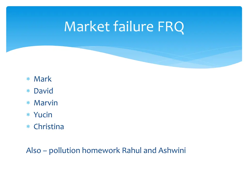 market failure frq