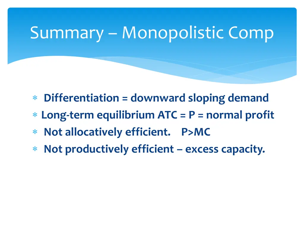 summary monopolistic comp 1