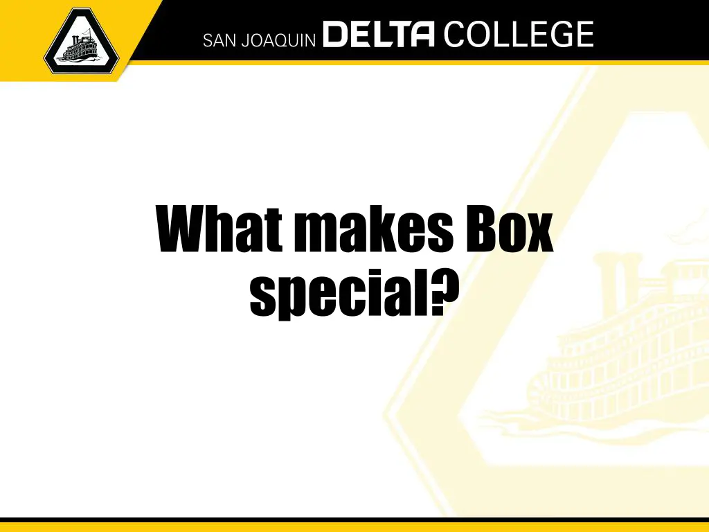 what makes box special