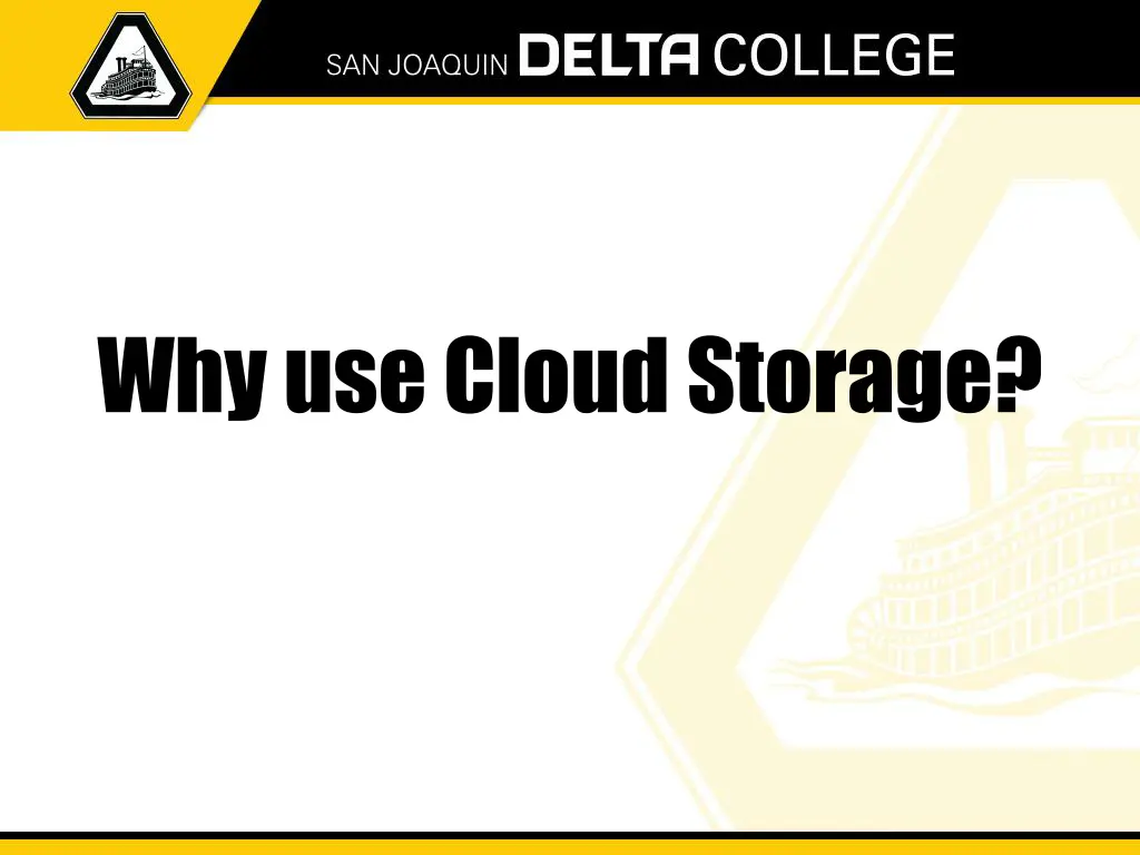 why use cloud storage
