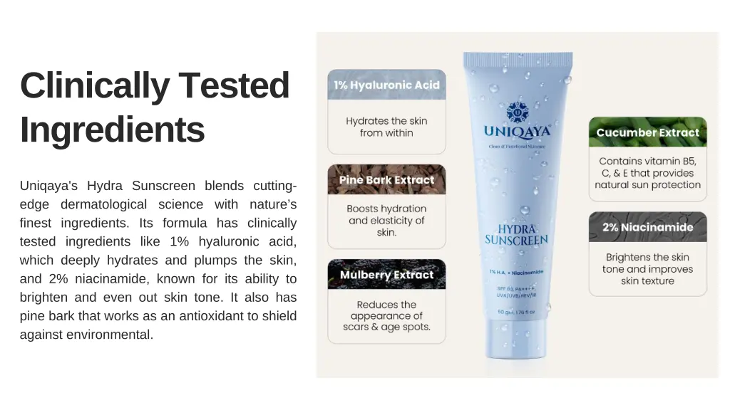 clinically tested ingredients