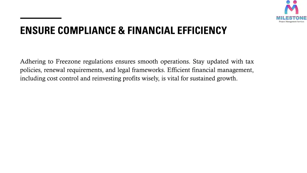 ensure compliance financial efficiency
