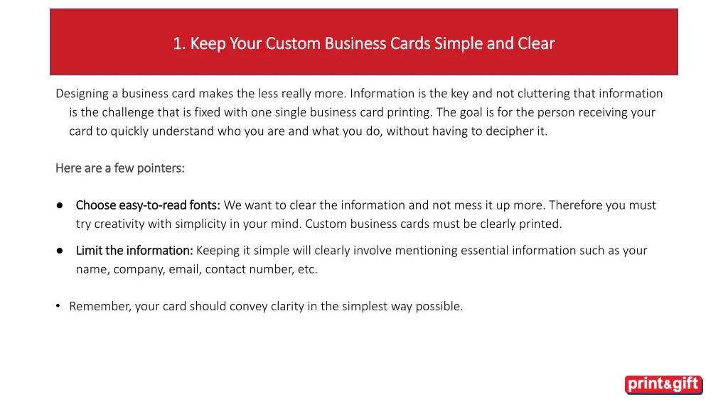 1 keep your custom business cards simple