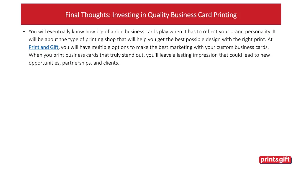 final thoughts investing in quality business card