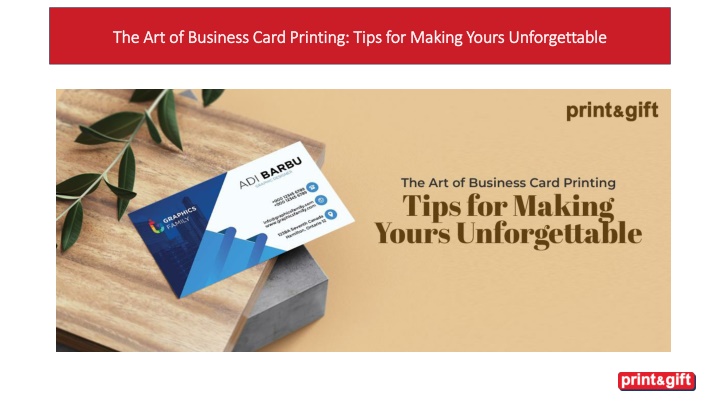 the art of business card printing tips for making