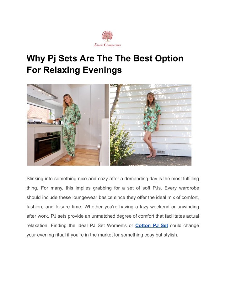why pj sets are the the best option for relaxing