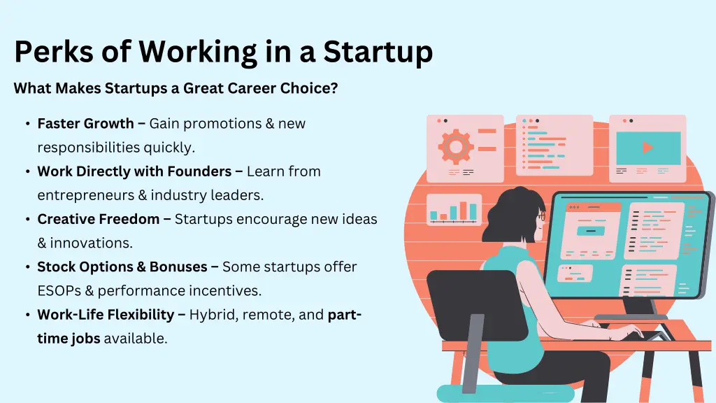 perks of working in a startup what makes startups