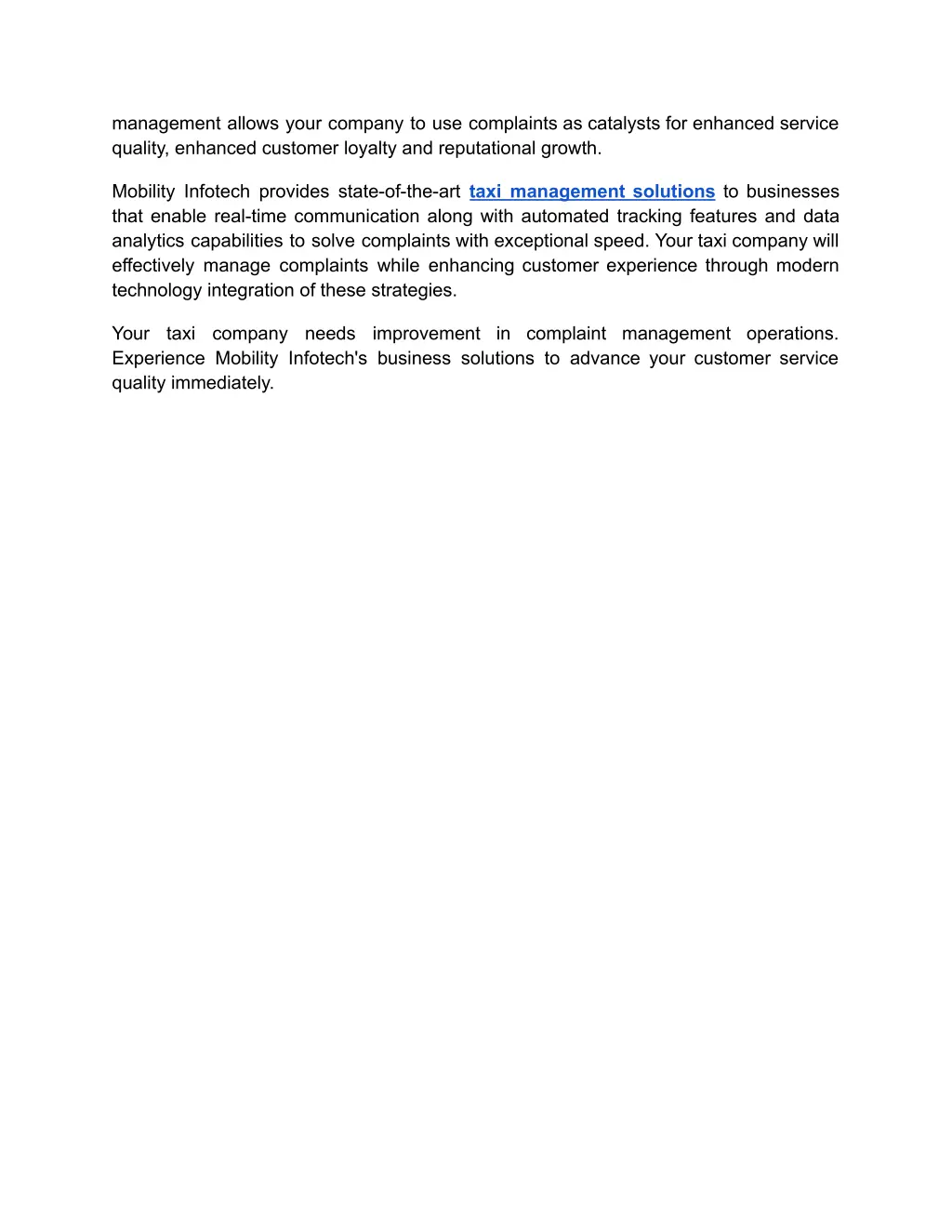 management allows your company to use complaints