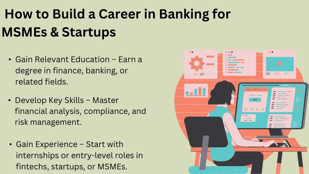 how to build a career in banking for msmes