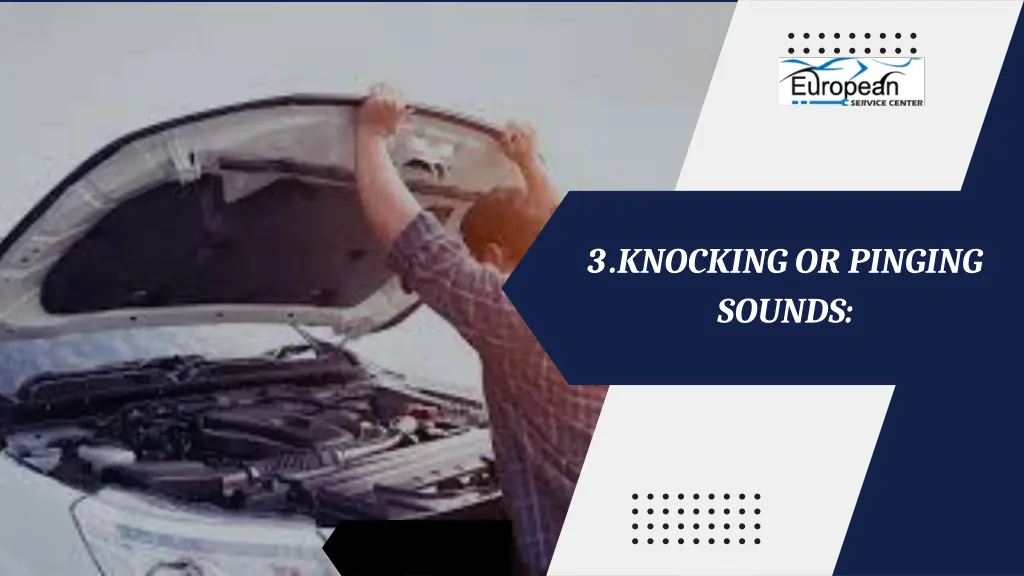 3 knocking or pinging sounds