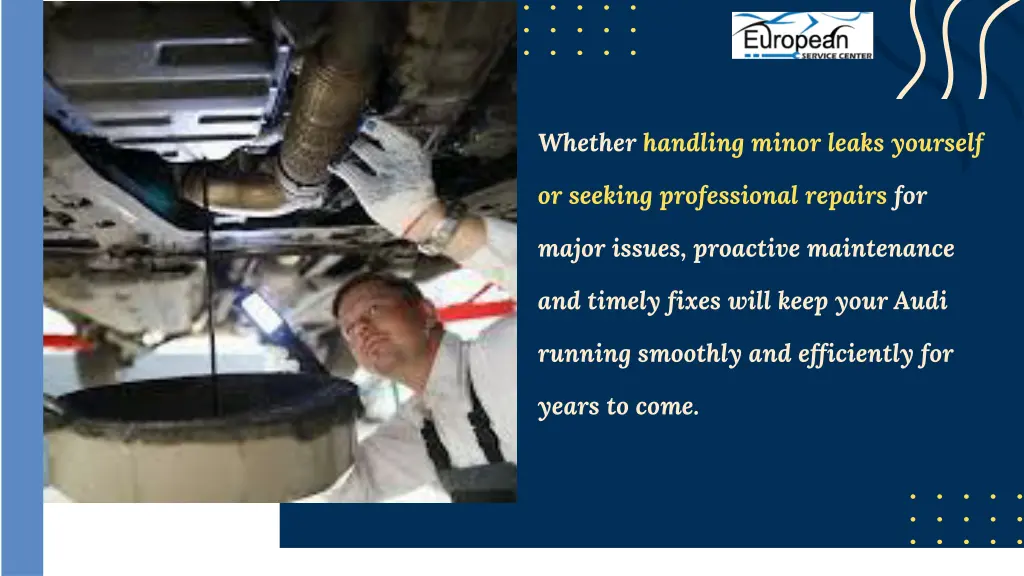 whether handling minor leaks yourself