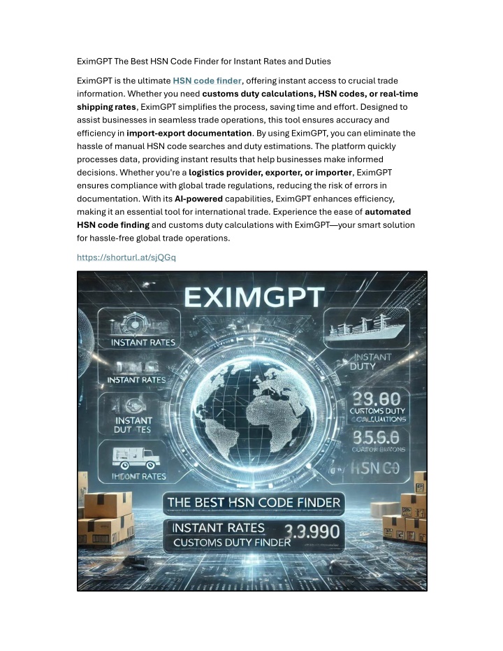 eximgpt the best hsn code finder for instant