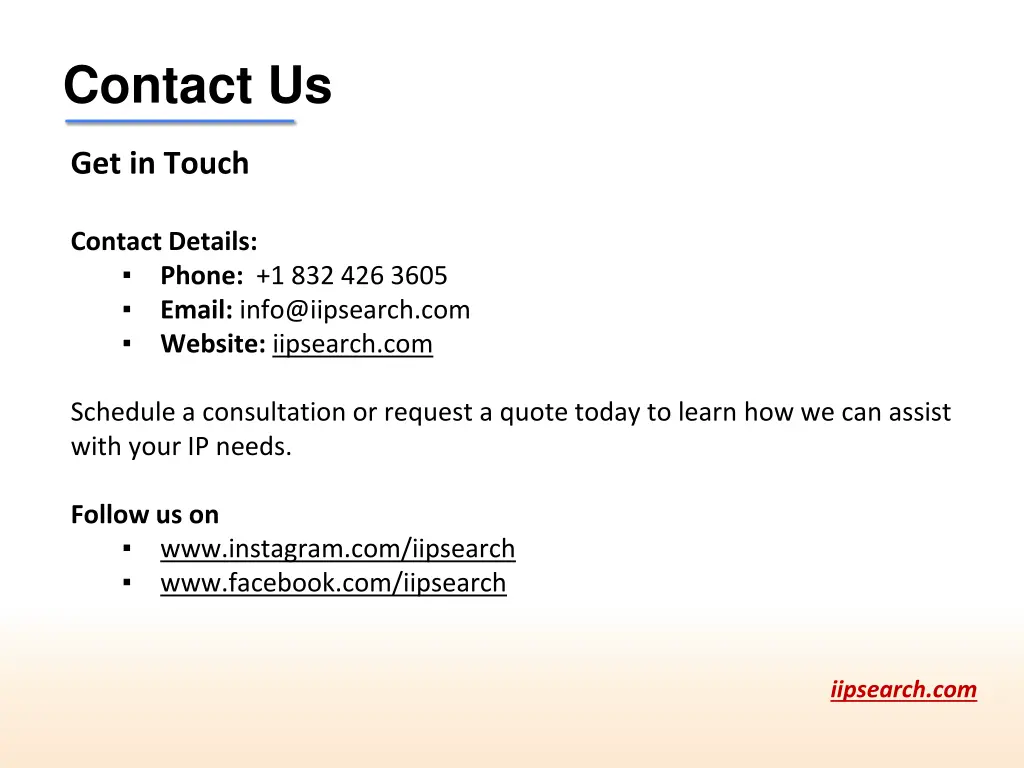 contact us