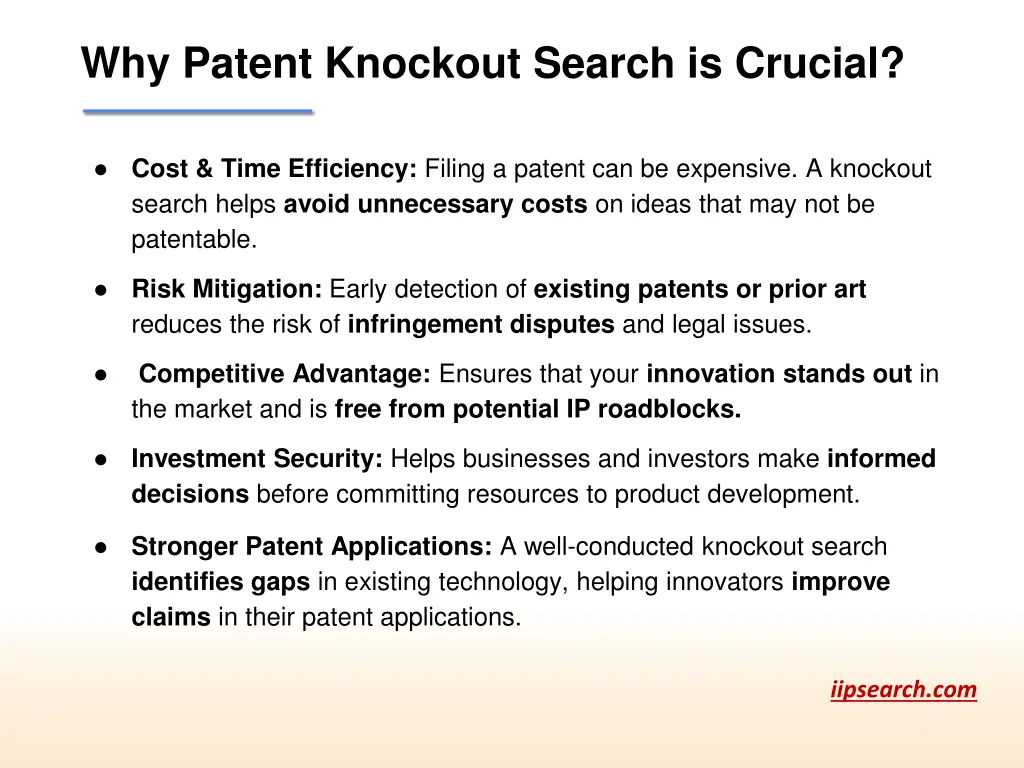 why patent knockout search is crucial