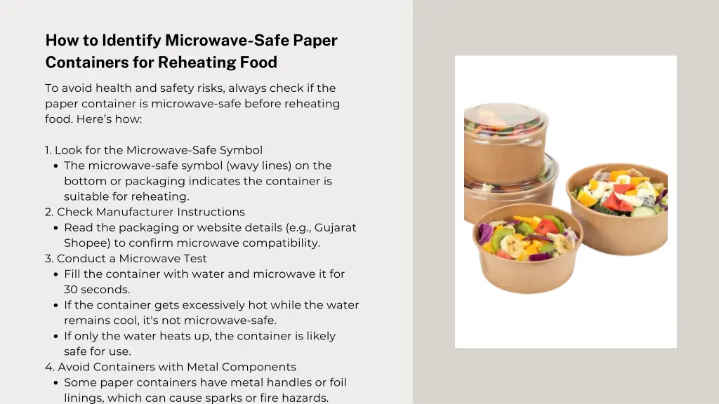 how to identify microwave safe paper containers