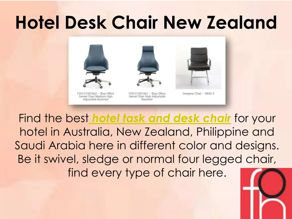hotel desk chair new zealand