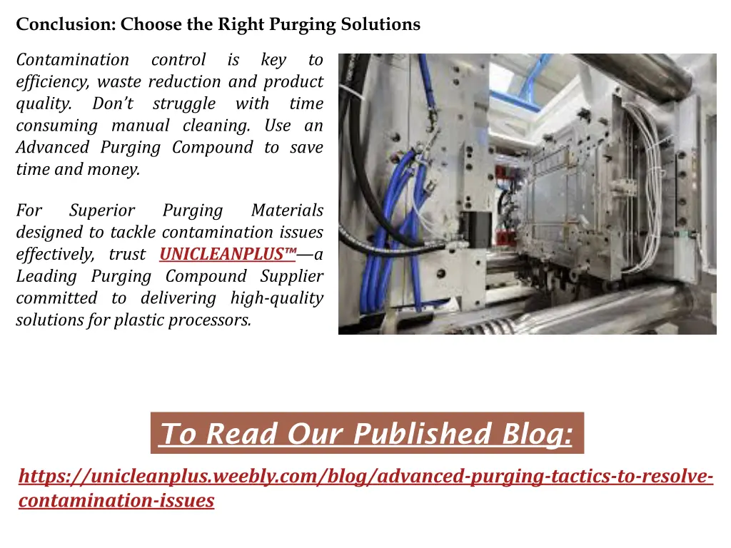 conclusion choose the right purging solutions