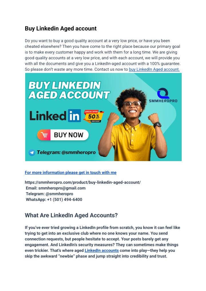 buy linkedin aged account