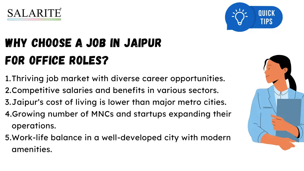 why choose a job in jaipur for office roles